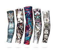 Fundas para Brazos, Protección Solar UV y Diseño Tatuaje Realista, Mangas para Tatuajes, Material Nailon Transpirable for Hombres Mujeres Deportes Playa Trabajo Exterior