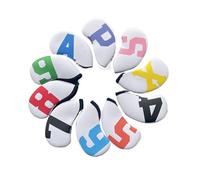 Fundas para Cabeza De Club De Golf Cubierta de Hierro for Palos Golf, Cubiertas for Cabezas for, Equipo(Colour White(10pcs))
