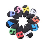 Fundas para Cabeza De Club De Golf Cubierta de Hierro for Palos Golf, Cubiertas for Cabezas for, Equipo(Colour Black(10pcs))