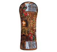 Fundas para cabeza de golf, de cuero de primera calidad, impermeable, con etiqueta de número, para Fairway, madera, híbrida, cabaña, gallo, bigfoots, chimenea, patrón de regalo