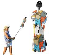 Fundas para Cabeza De Golf Divertidas - Parsa Driver En Tela PU De Dibujos Animados De Gato, Paras Palos De Golf, Imxpermeaxbles Y Funcionales - para Jugadores De Golsf Hombres Y Mujere