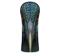 Fundas para cabeza de golf, divertidas y elegantes, coloridas fundas para cabeza de pavo real con etiqueta de número para protector de conductor para carro de golf