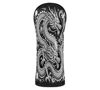 Fundas para cabeza de golf Dragon Animal Art Graphique de piel de primera calidad con intercambiable No. Etiquetas para accesorios de golf de madera