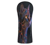 Fundas para cabeza de palo de golf Cat in The Galaxy y Space Kitten Cat con etiqueta de número para conductor/madera de Fairway/híbrido