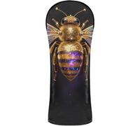 Fundas para cabeza de palo de golf, fundas de cuero de primera calidad con etiquetas intercambiables para conductor y Fairway Woods, corona de abeja reina, mujeres, hombres y niñas, colmena de miel