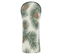 Fundas para cabeza de palos de golf, funda impermeable de cuero de alta calidad con etiquetas de números, diseñadas para adaptarse a todas las maderas y conductores, conos de pino verde crema de