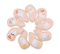 Fundas Para Cabezas De Golf Hierro: Lindo Diseño Gato, Construcción Tela, Ajuste Elástico, Resistente A Rayones, Almacenamiento Portátil | Equipo Palos Jugadores, Amantes, Pasatiempos, Deportes, Entre