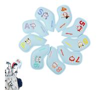 Fundas para cabezas de palos de golf, 9 unidades, diseño de conejos de primavera, para mujeres, niñas, madres, padres, abuelos, amantes del golf, al aire libre, Pascua