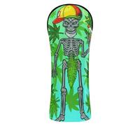 Fundas para cabezas de palos de golf con etiquetas intercambiables con números diseñados para adaptarse a todas las maderas y conductores, calavera, béisbol, hojas de marihuana, gráfico para fumar