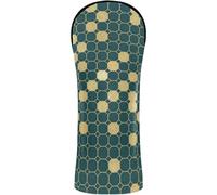Fundas para cabezas de palos de golf de piel sintética con etiqueta de número para conductor híbrido y bosque de Fairway, abejas, estampado de panal de abeja, colmena hexagonal de miel, color verde