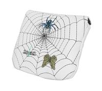 Fundas para cabezas de palos de golf, diseño de telaraña bordado 3D magnético de cuero PU para conductores, maderas de calle, palos híbridos con protección a prueba de golpes para hombres, mujeres, ad