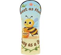 Fundas para cabezas de palos de golf, funda impermeable de cuero de primera calidad con etiquetas intercambiables para conductor, bosque e híbrido linda abeja con miel dulce como miel ocupada como una