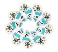 Fundas para cabezas de palos de golf, juego protector con un motivo tropical, juego de 9 gorros para hierros, para entrenamiento, torneo, campo, práctica, viajes, golf al aire libre