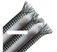 Fundas para Cables Ancho 4/812mm Manga Trenzada Hilo De Algodón PP + Tubo Malla Tejida Pet Cable Datos Audio Cubierta Protectora(Grey,Width4mm,10m)