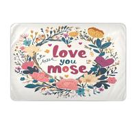 Fundas para cambiador de flores para el día de San Valentín, diseño de ramas de corazón, con texto en inglés «Love You Mose», extra grande, reutilizable, altamente absorbente