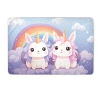 Fundas para cambiador de unicornios arcoíris, color morado cielo, altamente absorbentes, sábanas de entrenamiento para ir al baño para bebés, niños y niñas, 52 pulgadas de largo x 34 pulgadas de ancho
