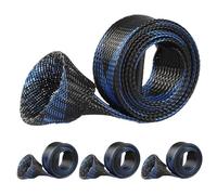 Fundas para caña de Pescar | Calcetines Protectores para Equipos de - Juego de 4 Calcetines técnicos para Playa Lago río Pontón y Almacenamiento, Azul y Negro., Consulte la descripción, Consulte