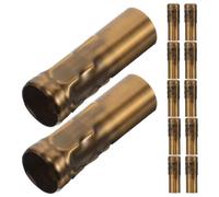 Fundas para Candelabros E14 de Hierro Marrón 12 Piezas | Cubierta Tubular 8x2,5x2,5cm, Diseño Clásico Patrón Lágrima, para Restauración y Portalámparas