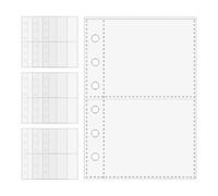 Fundas para carpetas: inserciones transparentes de PP de 8,6 x 13 cm, paquete de 10 hojas de almacenamiento A7 de 6 anillas, protectores adhesivos para tarjetas fotográficas, bolsillos para exhibición