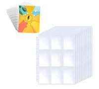 Fundas para Cartas Coleccionables 25 Páginas, 450 Bolsillos para Cartas Coleccionables, Hojas de recambio para Álbum o Carpetas de Anillas A4