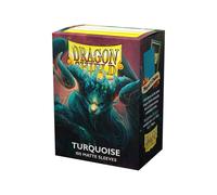 Fundas Para Cartas Estándar Mate Turquesa Dragon 100ct MTG Pokémon