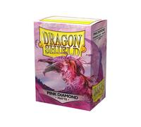 Fundas Para Cartas Matte De Diamante Rosa Dragon, Caja De 100 Unidades