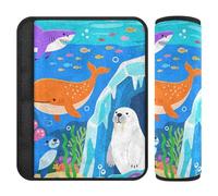 Fundas para cinturón de seguridad de coche, 2 piezas, suave, para adultos y niños, M Arctic Animal Fun