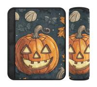 Fundas para cinturón de seguridad de coche, 2 piezas, transpirables, para seguridad infantil, correa de hombro, para mujeres, hombres, niños, S, diseño de calabaza y avellana