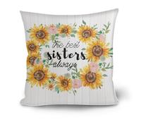 Fundas para Cojines De 40X40 Cm Mejores Hermanas Cremallera Oculta, Estampado Digital Vívido & Resistente A Arrugas - Fundas Decorativas Transpirables para Sofá, Cama, Oficina