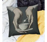 Fundas para Cojines Taza Y Cuchara De Café Husandy Juego De 2 Suave Fundas Cojines para Hogar Silla Coche