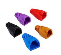 Fundas para Conectores Rj45 de Plástico Suave, 100 Piezas | Protección contra Agua y Doblez, Varios estilos, Separación por Color Fácil Identificación en Cable Ethernet
