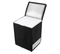 Fundas para congelador de pecho, tela Oxford 210D, cubierta para congelador al aire libre, para pecho de 7.0 pies cúbicos, cubierta protectora impermeable, con rejillas de ventilación (negro)