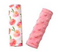Fundas para correa de asiento de coche, funda de correa de bebé, funda de correa de cochecito, correas de asiento de coche, almohadillas de hombro, paquete de 2 para bebé, niño y niña, melocotón