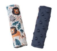 Fundas para correa de asiento de coche, funda de correa de bebé, funda de correa de cochecito, correas de asiento de coche, almohadillas de hombro, paquete de 2 para bebé, niño y niña, azul marino