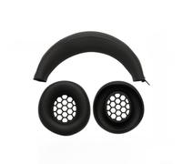 Fundas para diadema y auriculares compatibles con auriculares Razer Blackshark V2 X, almohadillas de repuesto de tela suave para protección de juegos, color negro, 290 mm (V2 X negro de dos piezas)