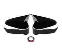 Fundas para espejo retrovisor compatibles con Civic 8th 2005-2011, cubierta de espejo retrovisor de coche, calcomanía para puerta trasera, aspecto de fibra de carbono, negro (sin carbono claro) (con