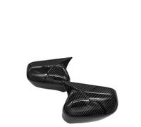 Fundas para espejo retrovisor compatibles con Civic 8th 2005-2011, cubierta de espejo retrovisor de coche, calcomanía para puerta trasera, aspecto de fibra de carbono, negro (sin carbono ligero) (sin