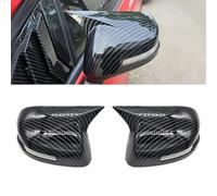 Fundas para espejos retrovisores compatibles con CIVIC 2012-2014, cubierta de espejo retrovisor de coche, tapa de ala, calcomanía exterior, funda de visión trasera, fibra de carbono, color negro (sin