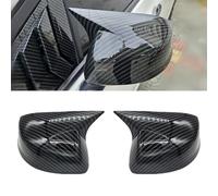 Fundas para espejos retrovisores compatibles con CIVIC 2012-2014, cubierta de espejo retrovisor de coche, tapa de ala, calcomanía exterior, funda de visión trasera, fibra de carbono, color negro (sin