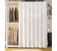 Fundas para estantes a prueba de polvo para armario, armario abierto, guía deslizante, para cocina, baño, lavadora, armario, 50 cm de ancho x 140 cm de alto, perfecto para nizing y proteger