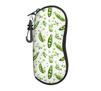Fundas Para Gafas,Judías Verdes Brillantes Imprimir Estuche De Gafas Con Cremallera Portátil,Caja De Almacenamiento Para Trabajo Estudio Mujeres 17X8X3.6Cm