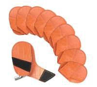Fundas para hierros de Golf - Juego de Protectores de Cabeza de Palos de Cuero PU de Calidad | Mangas de fácil identificación para Jugadores Masculinos y Femeninos | Protector Duradero para TR