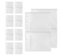Fundas para hojas de carpetas, 10 unidades, con antipérdida, hojas transparentes para carpetas para guardar documentos fiscales, facturas, informes de proyectos, fotografías