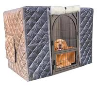 Fundas para jaulas de perro, aisladas, para exteriores, protección anticongelante transpirable para jaulas de mascotas, protector contra el clima de invierno