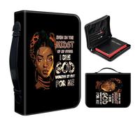 Fundas para la Biblia para mujer, funda de piel sintética con bolsillos y cremallera, funda de transporte de la Biblia de gran tamaño para libros de hasta 10.9 x 7.8 x 1.9 pulgadas, bolsa para guardar la Biblia para niñas, leopardo negro Cool Girl