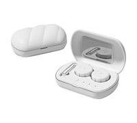 Fundas para lentes de contacto con espejo, soporte para lentes de contacto, mini caja, estuche portátil para lentes de contacto con tapas L y R para Travel Gelb&Schwarz (A)