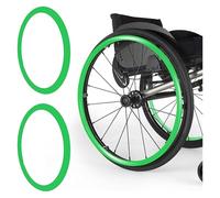 Fundas para llantas de silla de ruedas, empuñaduras de silicona antideslizantes, par de fundas de llanta de 24 pulgadas para sillas de ruedas