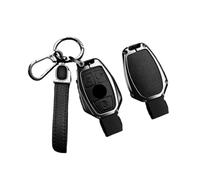 Fundas para Llaves Coche Funda para Llave Coche 2 Y 3 Botones Llavero De Bolsa Fob Piel De Cabra De Aleación De Zinc para A B G R Class GLA GLK W463 W176 W204 W251(7)
