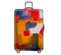 Fundas para Maleta,Cielo Estrellado Mundo Submarino Grafiti Veta De Madera Funda EláStica para Maletas,Protector,Viaje,Lavable Luggage Cover,NiñOs,Adolescentes,Adultos,Morado (Grafiti,L(25-28inch))