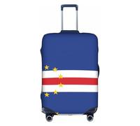 Fundas para maletas con diseño de bandera de Cabo Verde, estampadas de personalidad a la moda, adecuadas para negocios y uso al aire libre, White, S